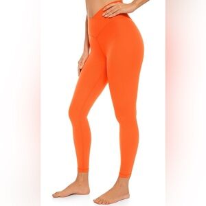 Neon orange workout set